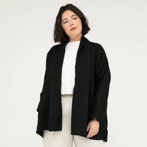 Elizabeth Suzann Clyde midweight linen jacket / black / small
